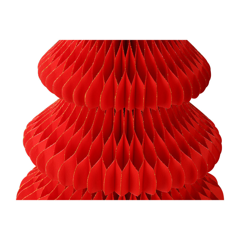 Honeycomb - shaped Paper Christmas Artificial Tree: A home - used Christmas decoration