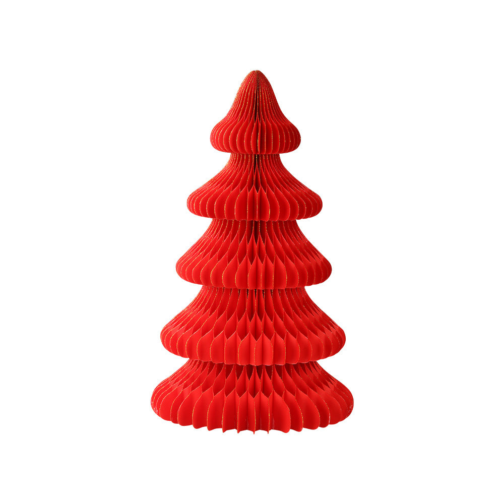 Honeycomb - shaped Paper Christmas Artificial Tree: A home - used Christmas decoration