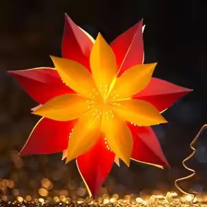 Fantawild Star Lantern Hanging Star Christmas Light Lighting Star Decoration Sunlight LED Paper Tape Light 3D Home Decoration Europe