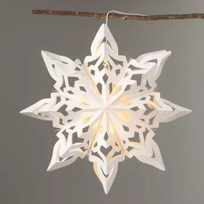 Vincent 3D hollow snowflake paper star hanging decoration retro paper star snowflake decoration large paper snowflake