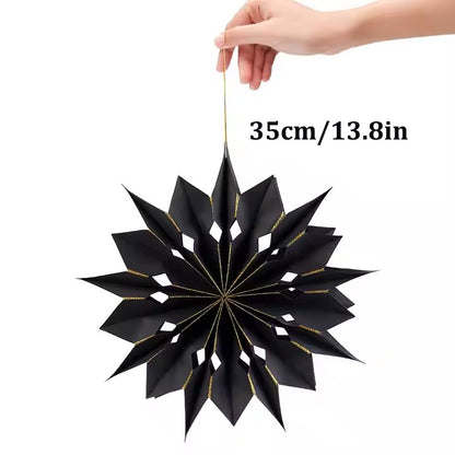 Vincent 3D black 18 cornered paper star lantern Christmas hanging light