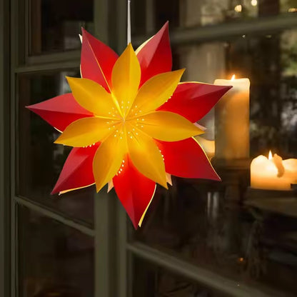 Fantawild Star Lantern Hanging Star Christmas Light Lighting Star Decoration Sunlight LED Paper Tape Light 3D Home Decoration Europe