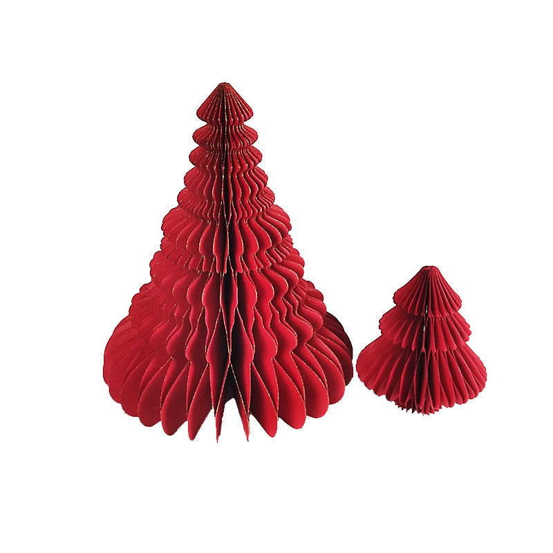 Honeycomb - shaped Paper Christmas Artificial Tree: A home - used Christmas decoration